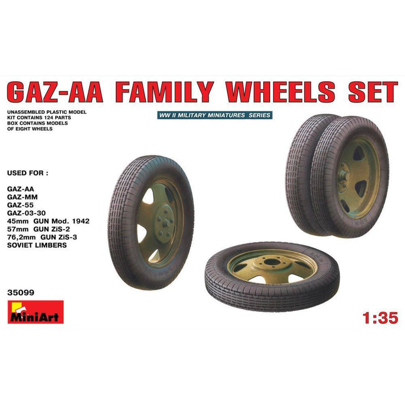 MINIART 1/35 GAZ-AA Family Wheels Set