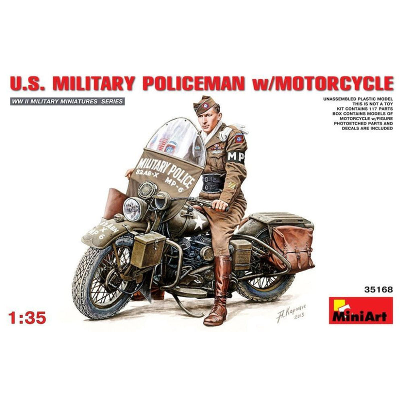 MINIART 1/35 U.S.Millitary Policeman with Motorcycle