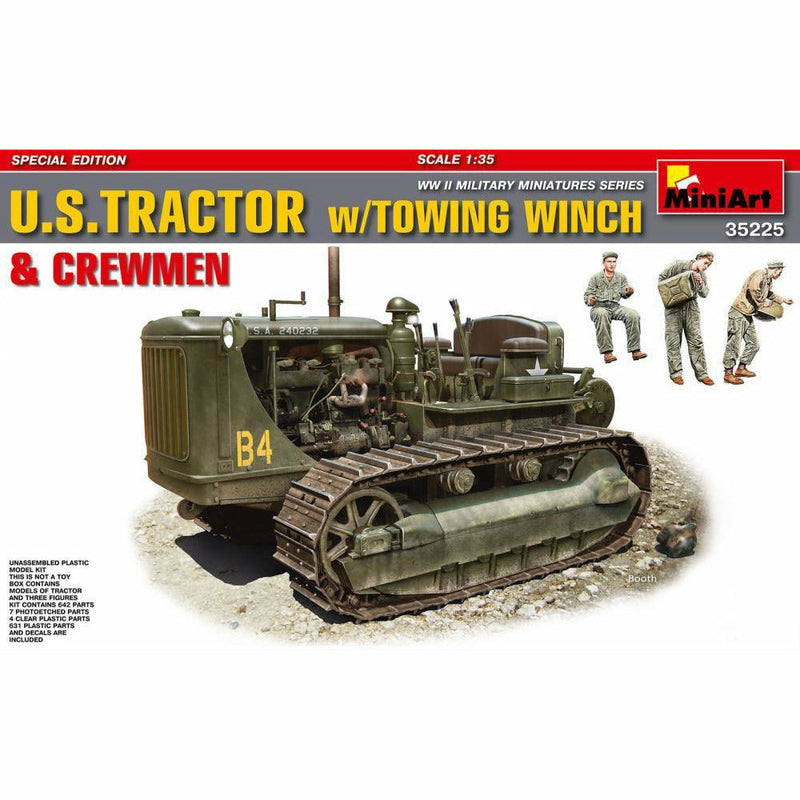 MINIART 1/35 U.S.Tractor w/Towing Winch & Crewmen.Special Ed
