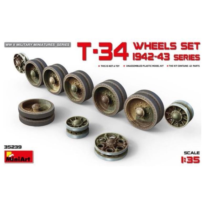 MINIART 1/35 T-34 Wheels Set. 1942-43 Series