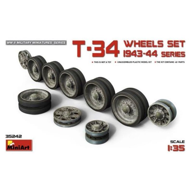 MINIART 1/35 T-34 Wheels Set. 1943-44 Series