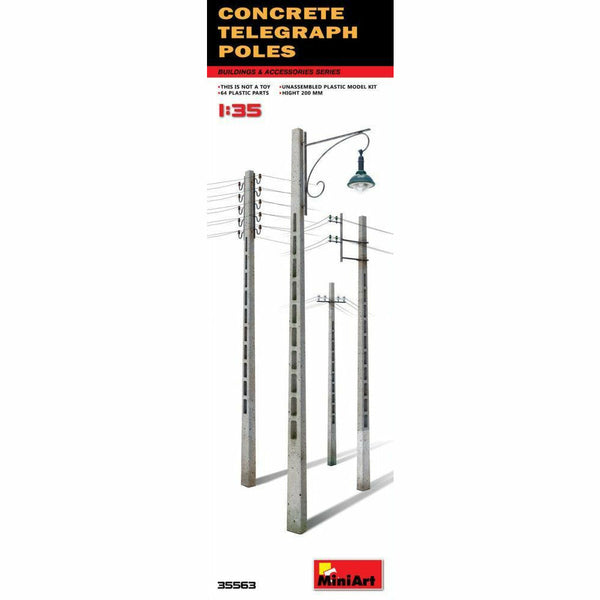 MINIART 1/35 Concrete Telegraph Poles