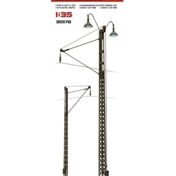MINIART 1/35 Railroad Power Poles & Lamps
