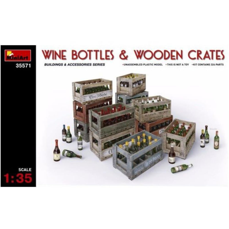 MINIART 1/35 Wine Bottles & Wooden Crates