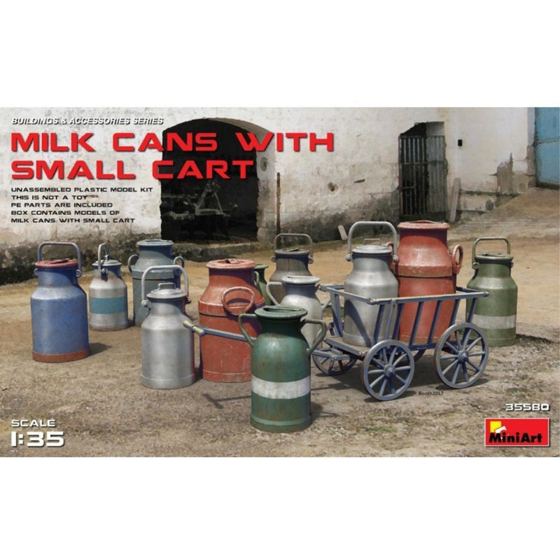 MINIART 1/35 Milk Cans with Small Cart