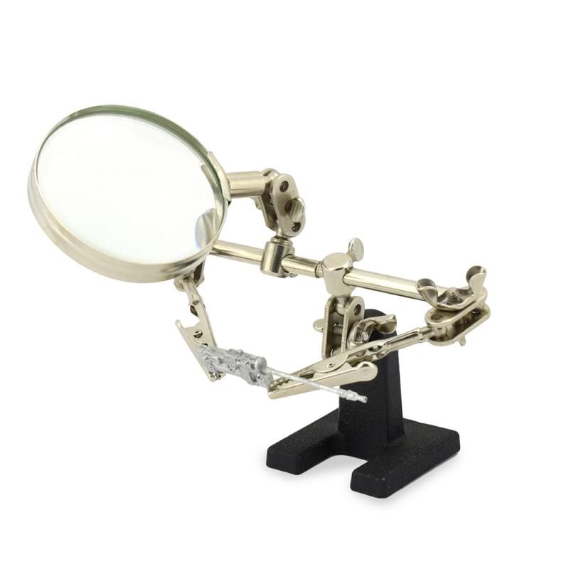 ARTESANIA LATINA Alligator Clips x2 With Magnifier & Stand