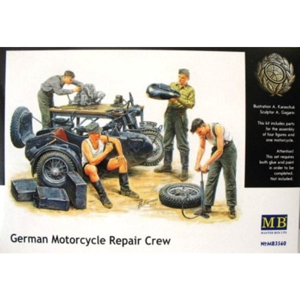 MASTER BOX 1/35 German Motorcycle Repair Crew