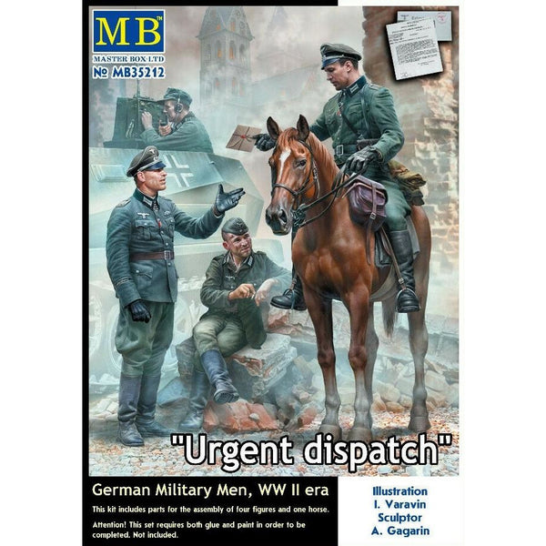 MASTER BOX 1/35 "Urgent Dispatch" German Military Men , WWII Era