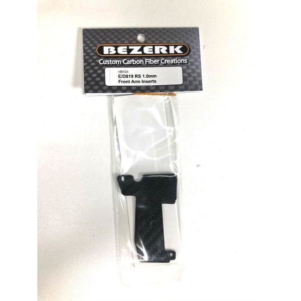 BEZERK Carbon Fibre E/D819RS 1.0mm Front Arm Inserts