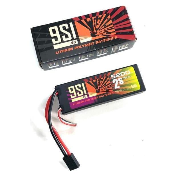 NINESTEPS 5200mAh 7.4V 50C 2 Cell LiPo Battery Hard Case (Traxxas Plug)