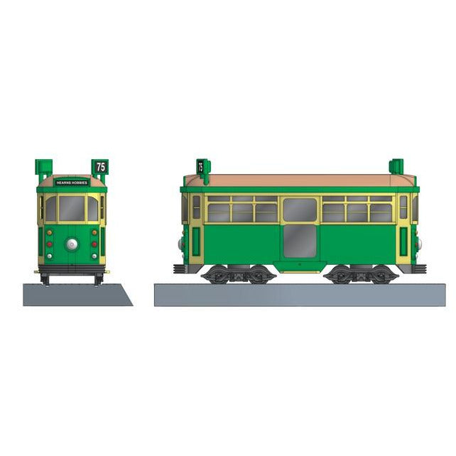 HWS Comical W Class Melbourne Tram Model Kit with Base