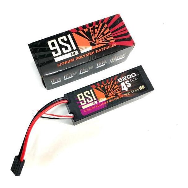 NINESTEPS 5200mAh 14.8V 50C 4 Cell LiPo Battery Hard Case (Traxxas Plug)