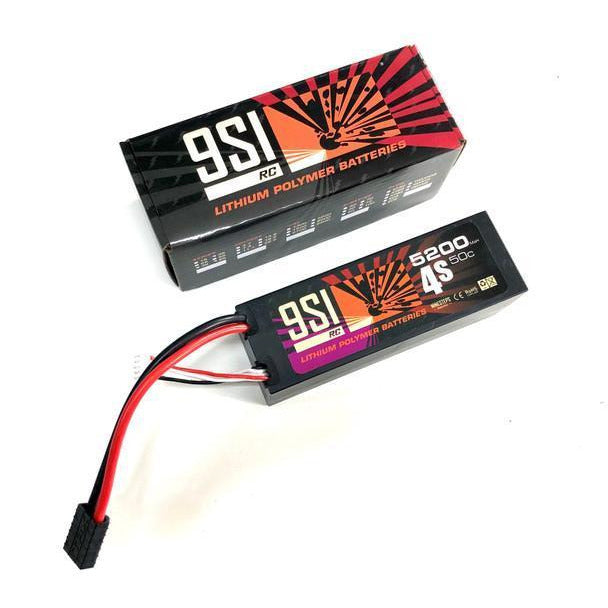 NINESTEPS 5200mAh 14.8V 50C 4 Cell LiPo Battery Hard Case (Traxxas Plug)