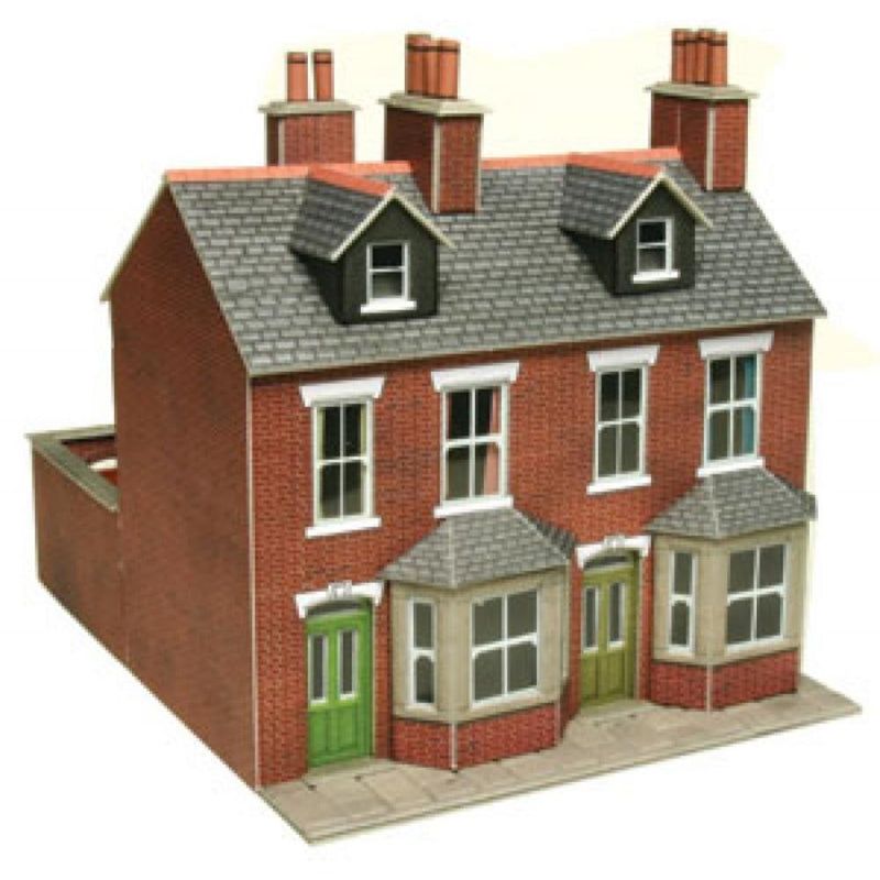 METCALFE OO/HO Red Brick Terraced Houses