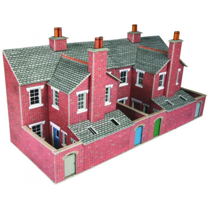 METCALFE OO/HO Low Relief Terraced House Backs Red Brick