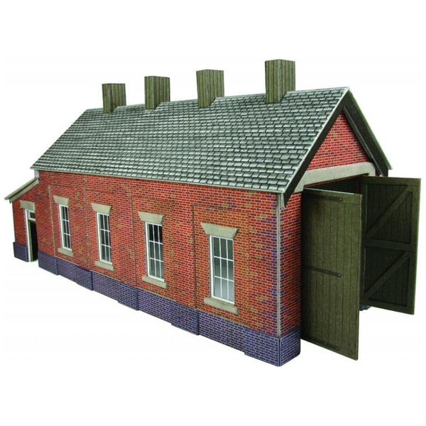 METCALFE OO/HO Single Track Red Brick Engine Shed