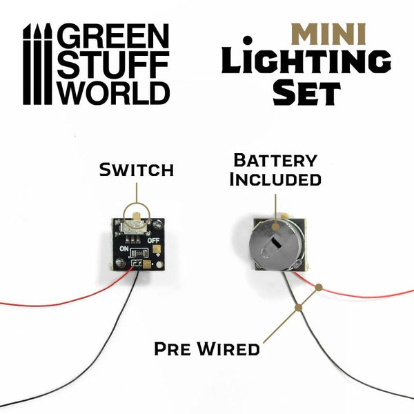 GREEN STUFF WORLD Mini Lighting Set With Switch and CR927 Battery