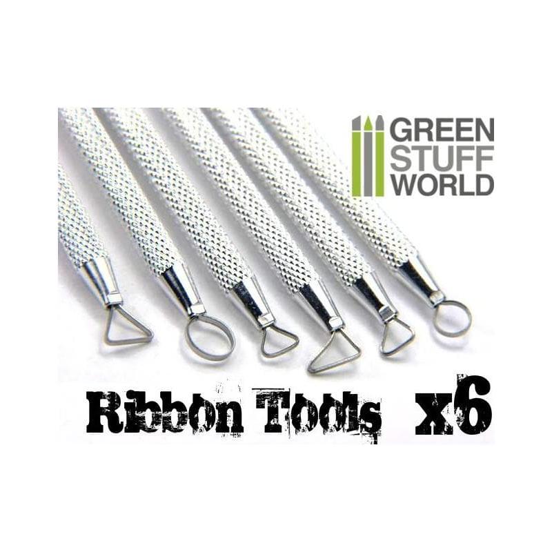 GREEN STUFF WORLD Mini Ribbon Sculpting Tools Set (6 Tools)