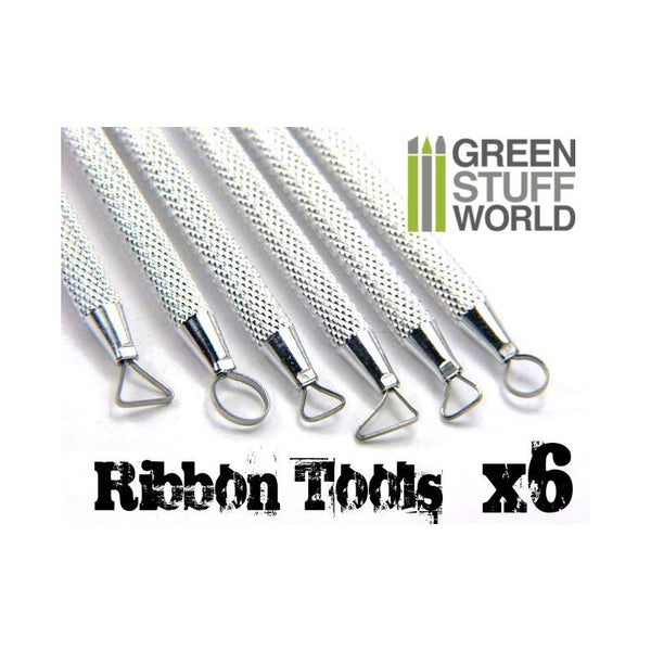GREEN STUFF WORLD Mini Ribbon Sculpting Tools Set (6 Tools)