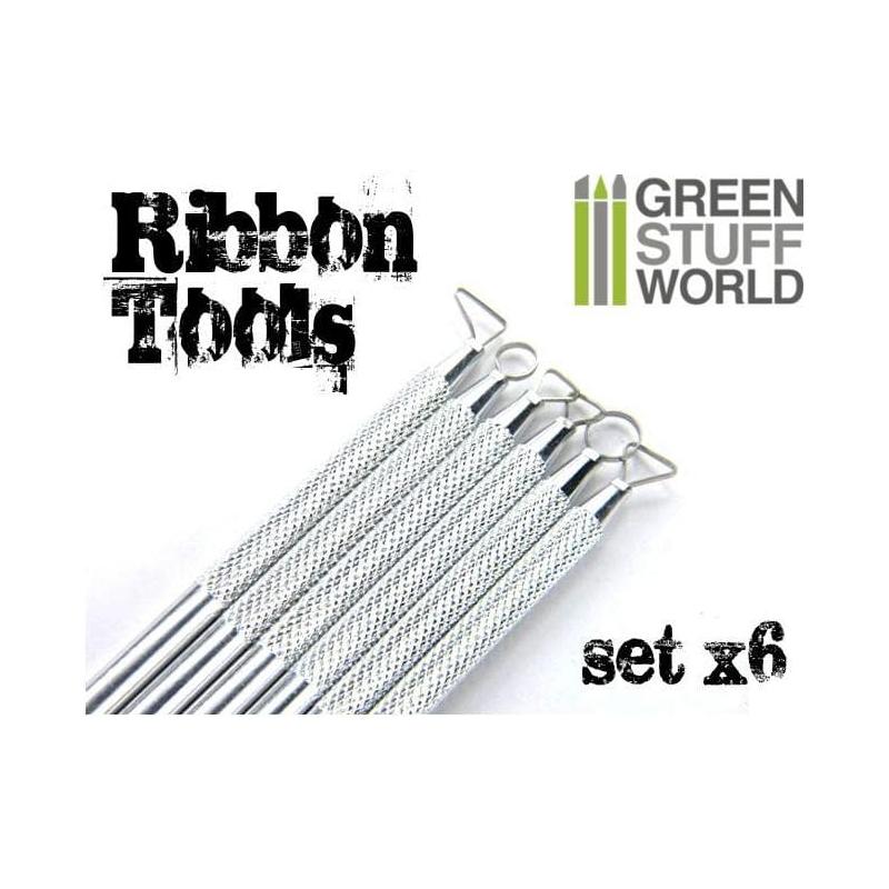 GREEN STUFF WORLD Mini Ribbon Sculpting Tools Set (6 Tools)