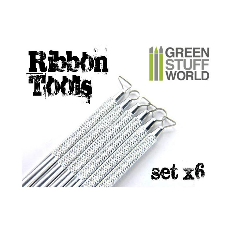 GREEN STUFF WORLD Mini Ribbon Sculpting Tools Set (6 Tools)