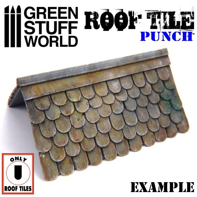 GREEN STUFF WORLD Miniature Roof Tile Punch - Dark Gray