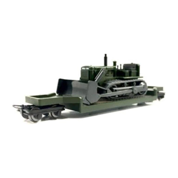 MINITRAINS OO9 Transport Car w/Bulldozer "Wolli-Bau"