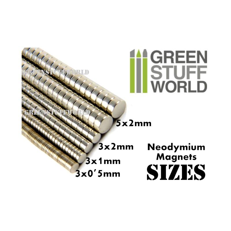 GREEN STUFF WORLD Neodymium Magnets 3 x 0.5mm - SET x50 (N35)
