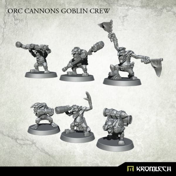 KROMLECH Orc Cannons Goblin Crew (6)