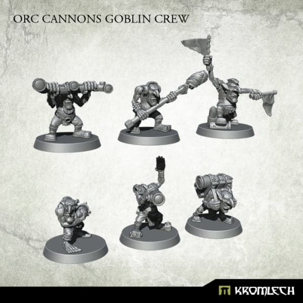 KROMLECH Orc Cannons Goblin Crew (6)