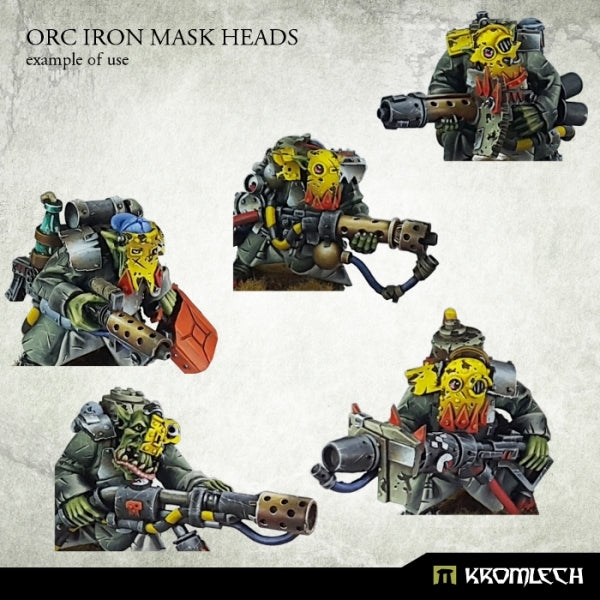 KROMLECH Orc Iron Mask Heads (10)