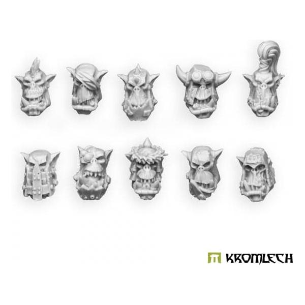 KROMLECH Orc Wild Tribez Heads (10)