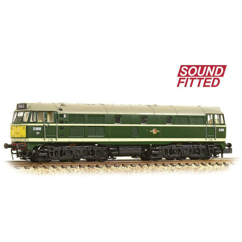 GRAHAM FARISH N Class 31 D5616 BR Green Small Yellow Panel DCC Sound Fitted