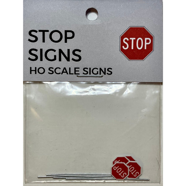 THE TRAIN GIRL Stop Sign 4pk - HO Scale