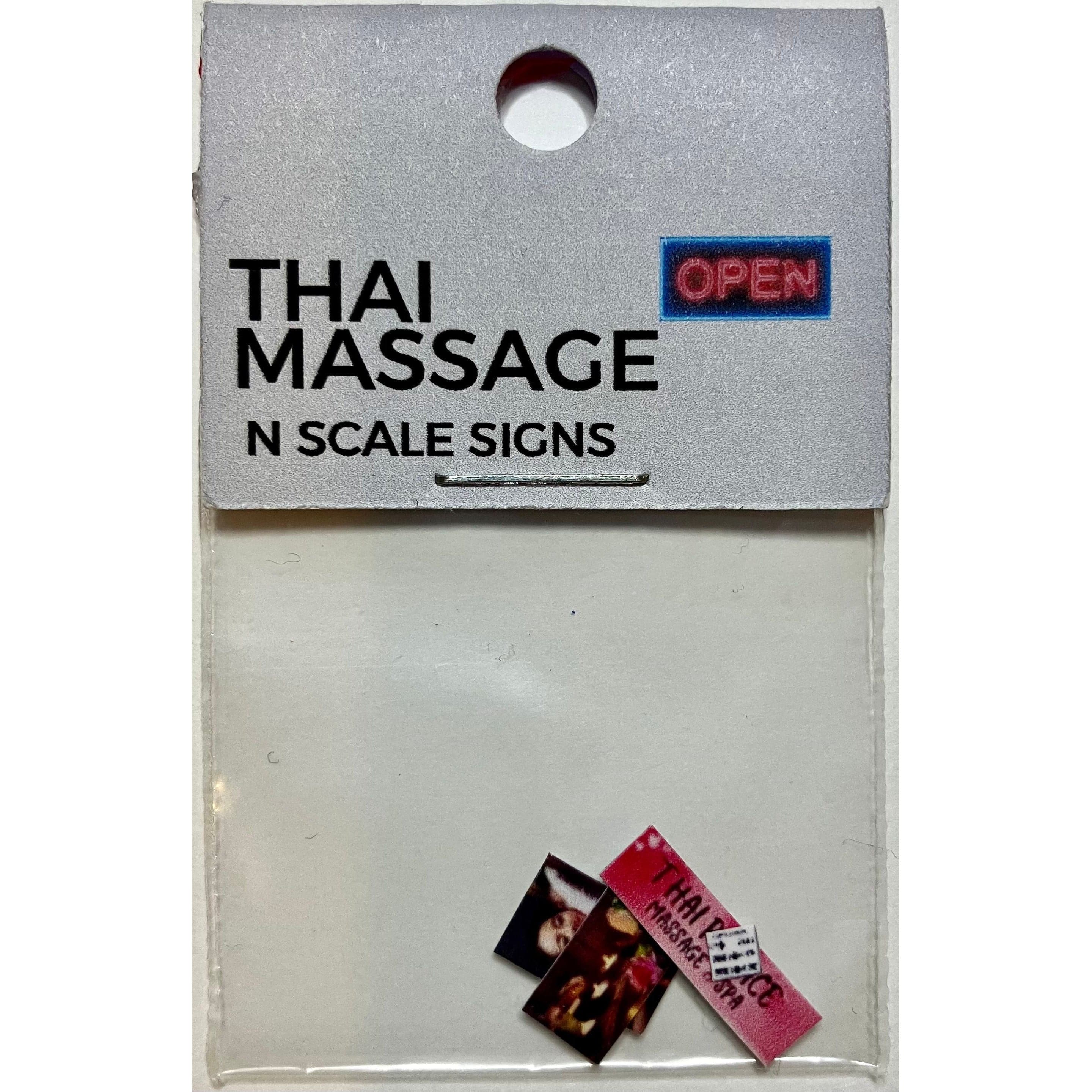 THE TRAIN GIRL Aussie Advertising "Massage Spa" 6pk - N Scale