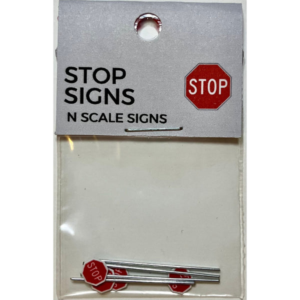 THE TRAIN GIRL Stop Sign 4pk - N Scale