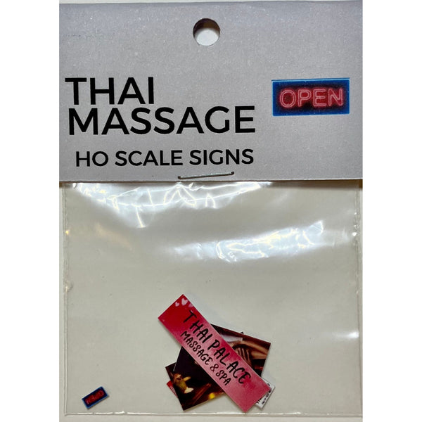 THE TRAIN GIRL Aussie Advertising "Massage Spa" 6pk - HO Scale