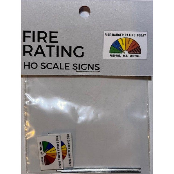 THE TRAIN GIRL Fire Rating Sign - HO Scale
