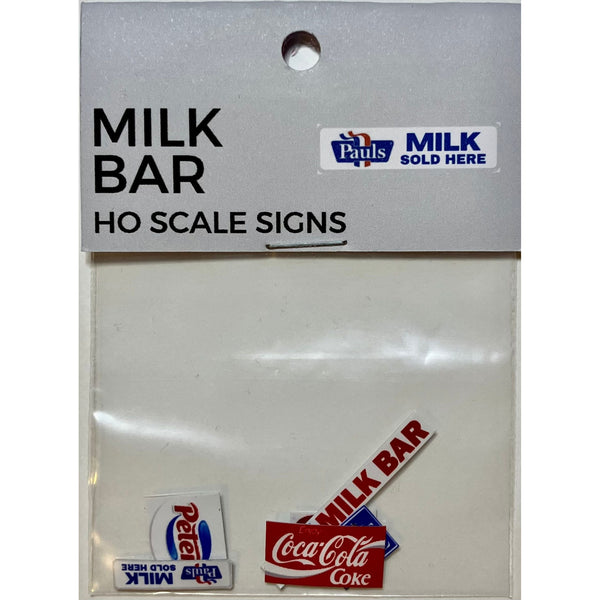 THE TRAIN GIRL Aussie Advertising “Milk Bar” 6pk - HO Scale