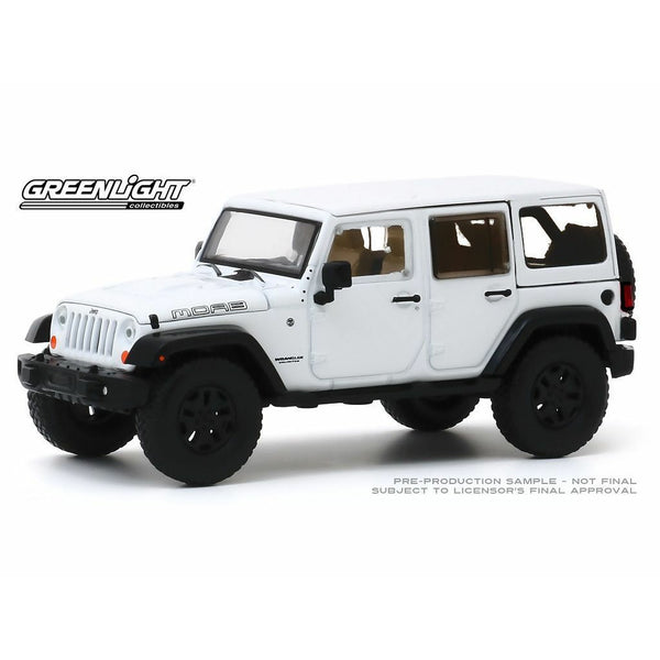 GREENLIGHT 1/43 2013 Jeep Wrangler Unlimited Moab Bright White