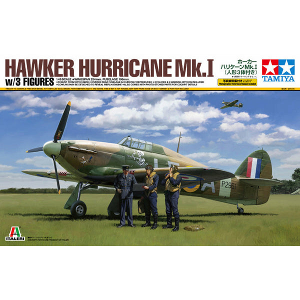 TAMIYA 1/48 Hawker Hurricane Mk.I with 3 Figures