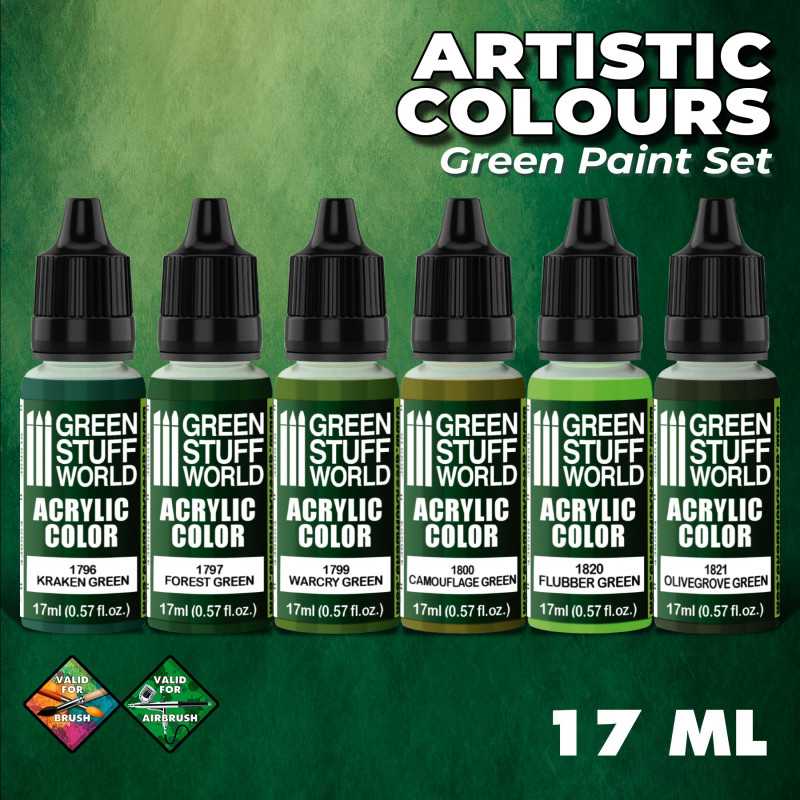 GREEN STUFF WORLD Paint Set - Green