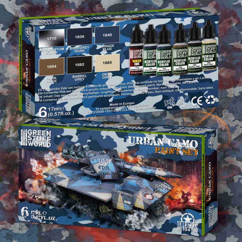 GREEN STUFF WORLD Paint Set Urban Camo