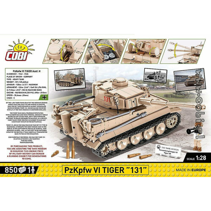 COBI World War II - PzKpfw VI Tiger "131" (850 Pieces)