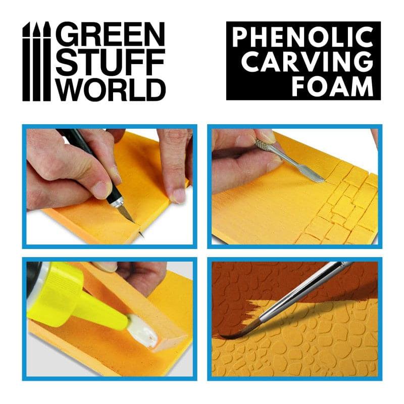 GREEN STUFF WORLD Phenolic Carving Foam 6mm - A4 size