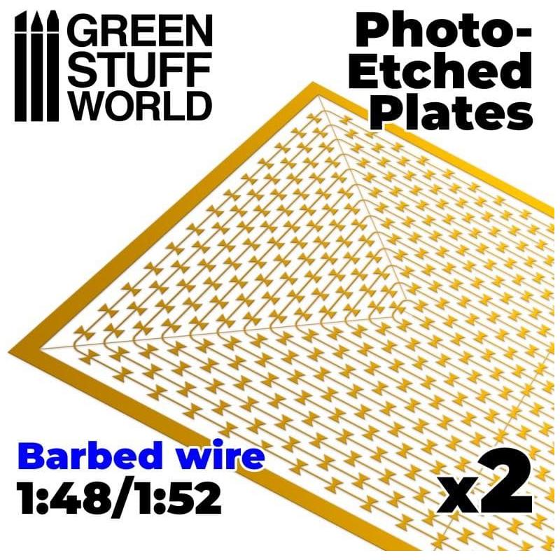 GREEN STUFF WORLD Photo-Etched Plates - Barbed Wire