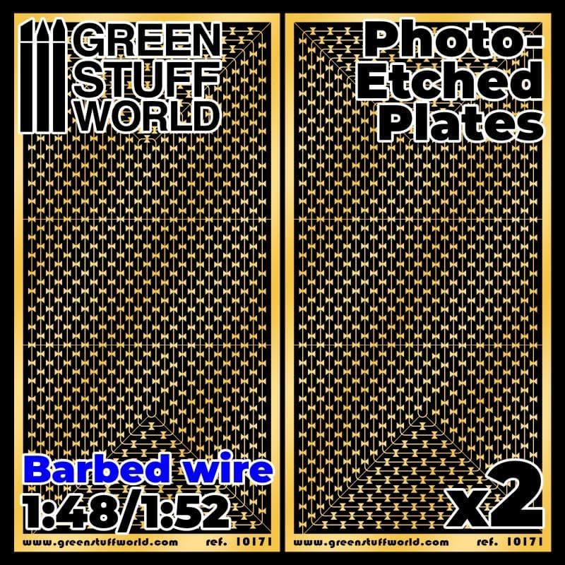 GREEN STUFF WORLD Photo-Etched Plates - Barbed Wire