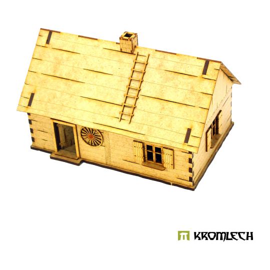 TABLETOP SCENICS Poland 1939 Wooden Cottage with Privy