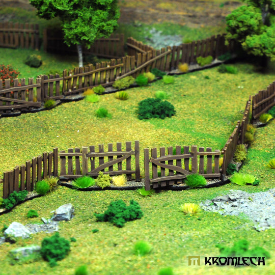 TABLETOP SCENICS Poland 1939 Wooden Fence - Gates, Gateway and Corner Fences