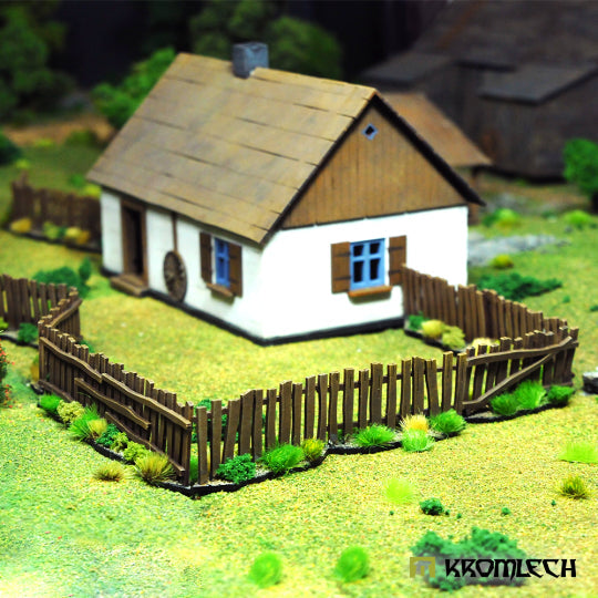 TABLETOP SCENICS Poland 1939 Wooden Fence - Straight Sections